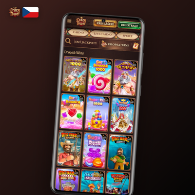 Ikona sportovních sázek v Crazytower Casino aplikaci – fotbalový míč a tenisová raketa