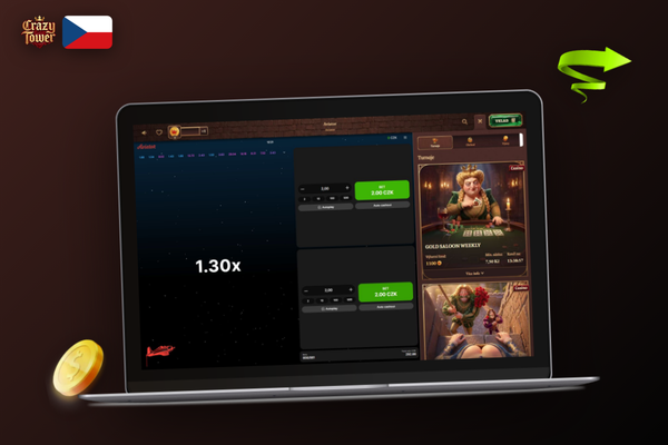 Hráč sleduje Aviator na mobilu v Crazytower Casino app s grafem multiplikátoru