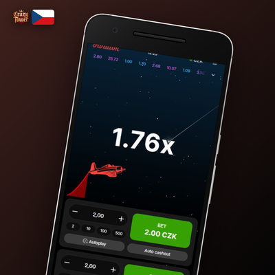 Ikona auto-cashout s cílovým multiplikátorem pro Aviator v Crazytower Casino