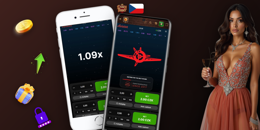 Infografika tří fází kola Aviator online v Crazytower Casino od sázky po cashout